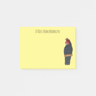 Post-it® Gang gang cockatoo bird cartoon illustration