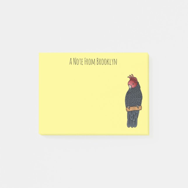 Post-it® Gang gang cockatoo bird cartoon illustration (Devant)