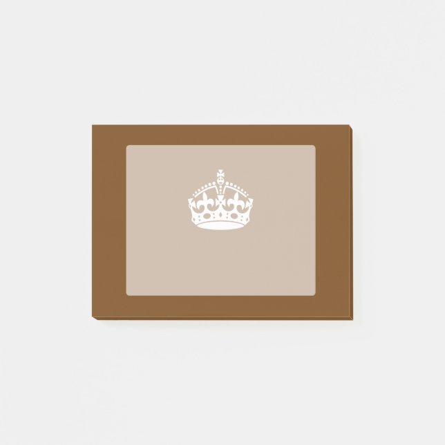 Post-it® Gardez la couronne au calme sur le Brown (Devant)