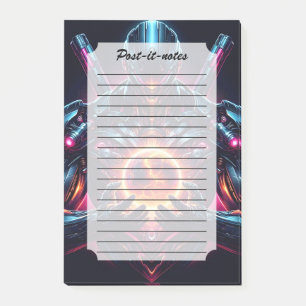 Post-it® Gardien Cosmique Cybernétique Abstrait Robot Futur