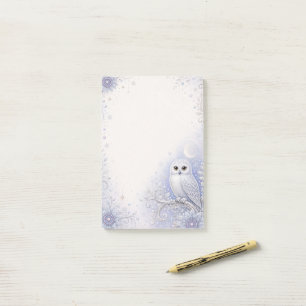 Post-it® Gardienne de la Nuit d'Hiver – Douce Chouette Blan