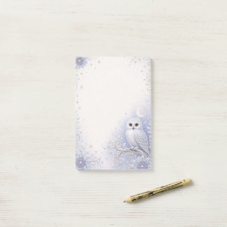 Post-it® Gardienne de la Nuit d'Hiver – Douce Chouette Blan