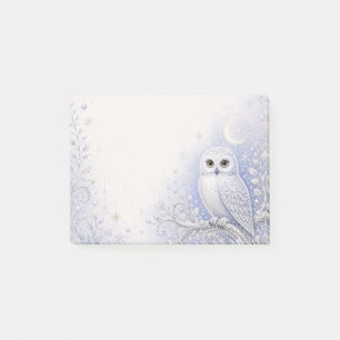 Post-it® Gardienne de la Nuit d'Hiver – Douce Chouette Blan
