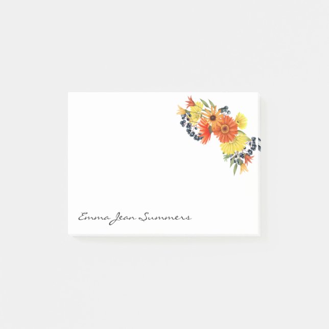 Post-it® Gerbera Daisy Bouquet Floral personnalisé (Devant)