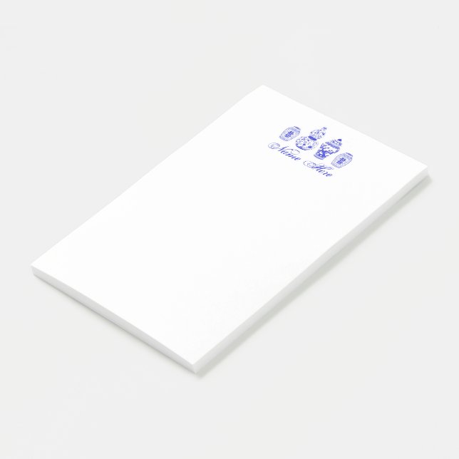 Post-it® Gingembre Personnalisé Jar Grand Post It Note Pad (Incliné)