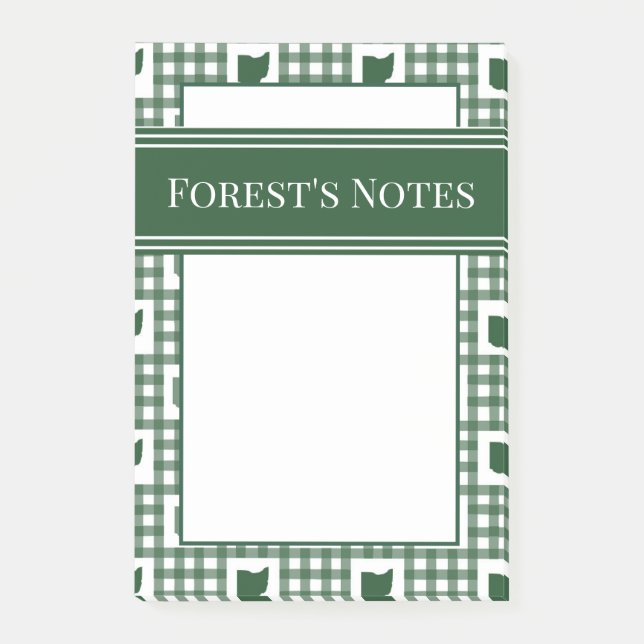 Post-it® Gingham vert de l'Ohio (Devant)