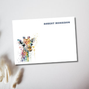 Post-it® Girafe aquarelle minimaliste personnalisée