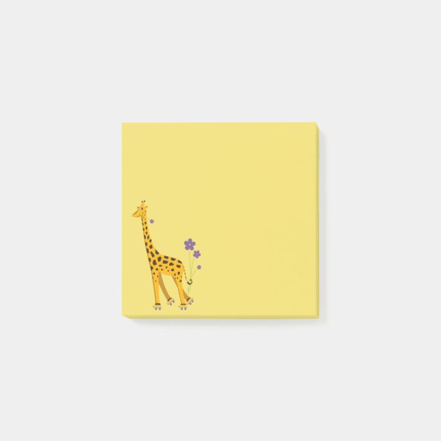 Post-it® Girafe de patinage drôle mignonne de bande (Devant)