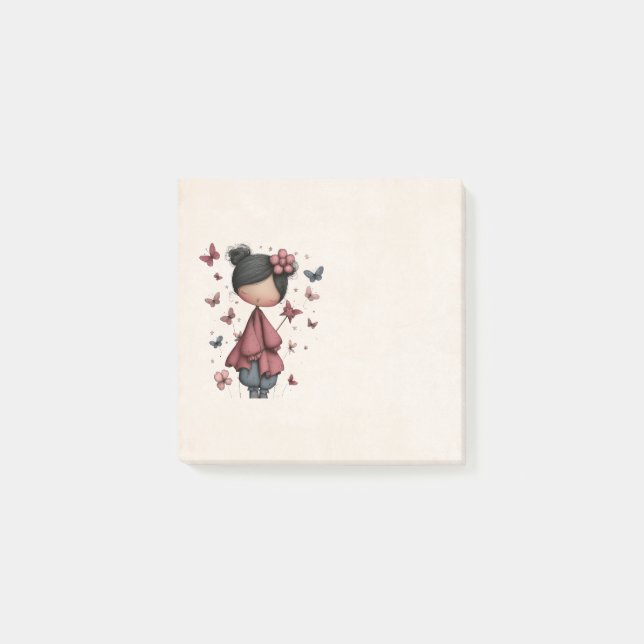 Post-it®  Girl with Magic Wand and Butterflies (Devant)