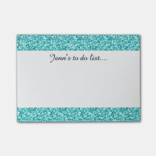 Post-it® Girly, parties scintillantes bleues d'Aqua