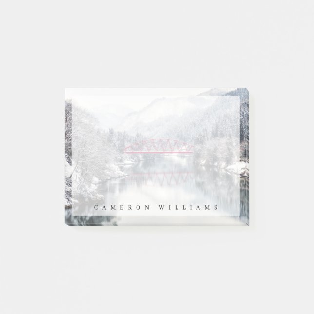 Post-it® Glace et neige | Pont rouge en hiver, Japon (Devant)