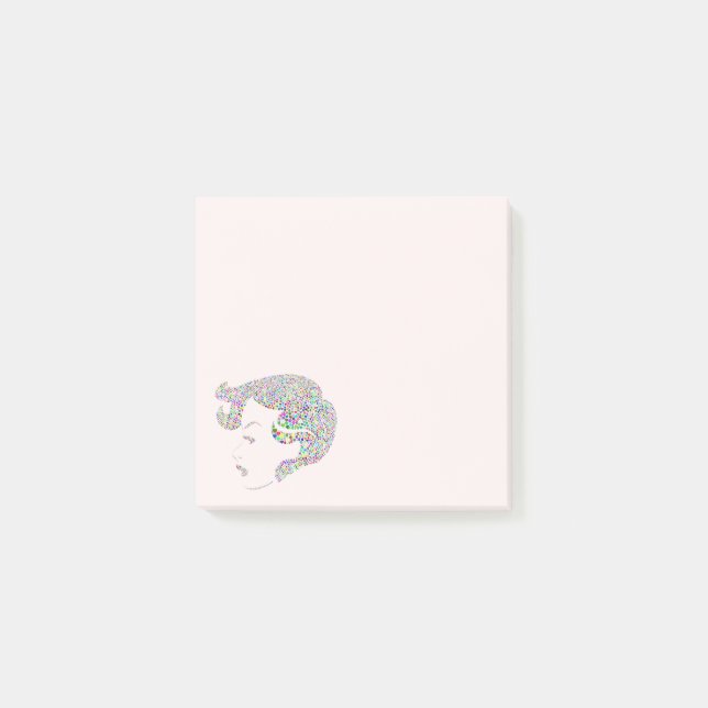 Post-it® Glam girl with hearts (Devant)