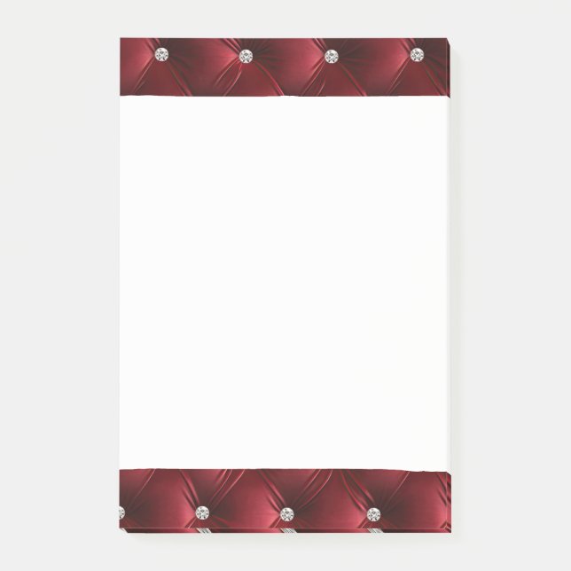 Post-it® Glam Girly Rouge Faux Velvet (Devant)