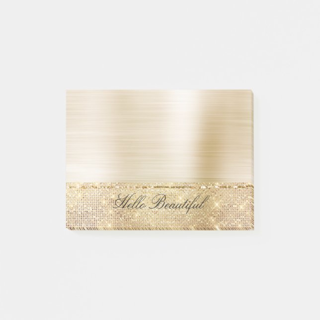 Post-it® Glam Gold Sparkle (Devant)