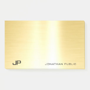 Post-it® Glamor Gold Modèle Moderne Élégant Simple