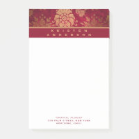 Gold Burgundy Antique Floral Entreprise personnali