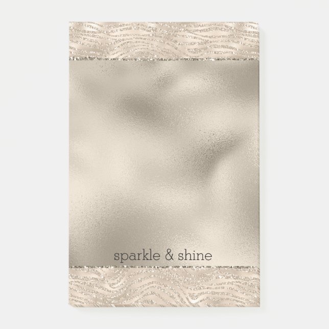 Post-it® Gold Champagne Zebra Print (Devant)