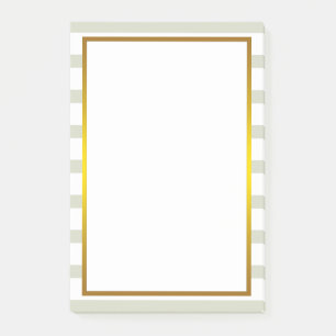 Post-it® Gold Foil Green Stripe blanche propre