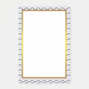 Post-it® Gold Foil Silver Grey Chevron Zigzag Motif