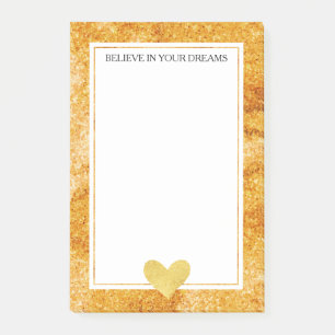 Post-it® Gold Glitz Heart