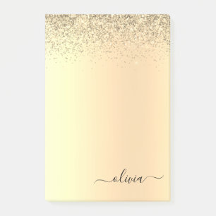 Post-it® Gold Parties scintillant Girly Luxe Moderne Monogr