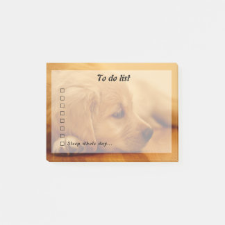 Post-it® Golden Retriever Puppy To Do List Post-it Notes