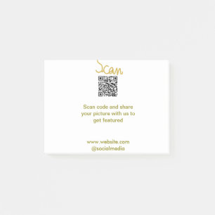 Post-it® Golden Scan QR code parties scintillant simple élé