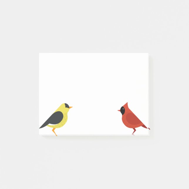 Post-it® Goldfinch Et Cardinal (Devant)
