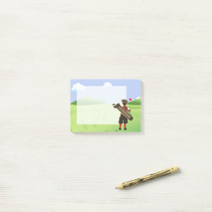 Post-it® Golfeur de bande dessinée d'amusement sur le