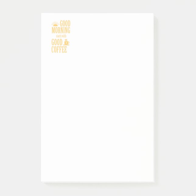 Post-it® Good morning starts with good coffee (Devant)