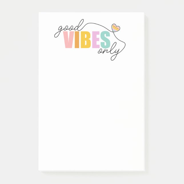 Post-it® Good Vibes seulement Rainbow Heart (Devant)