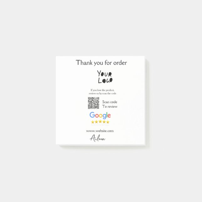 Post-it® Google examen logo entreprise site Web scanner cod (Devant)