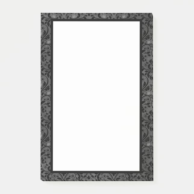 Post-it® Gothic Rose in Black and Gray (Devant)