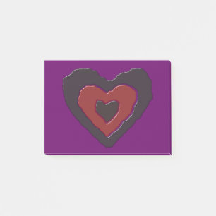Post-it® Gothique Melting Love Heart Post it note Pad