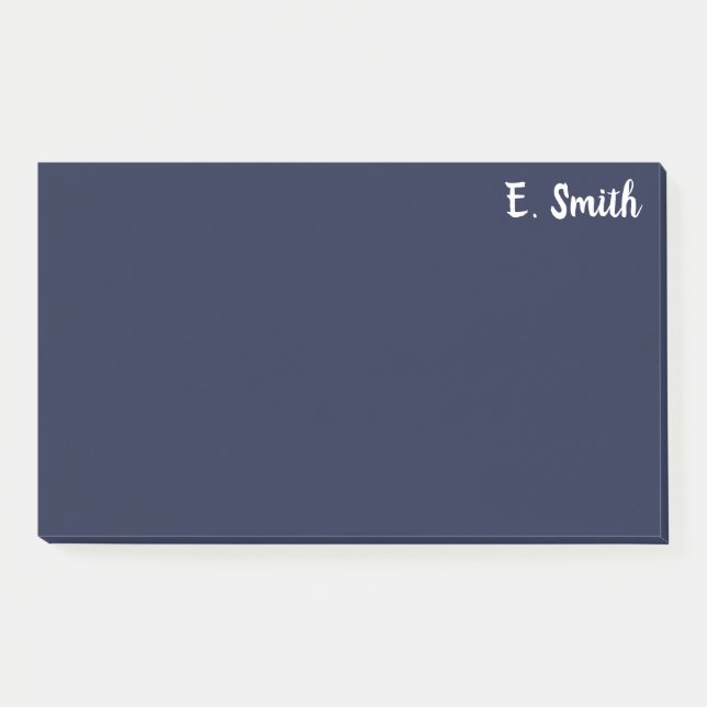 Post-it® Grand bleu-foncé personnalisé par coutume (Devant)