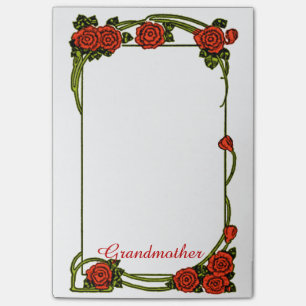 Post-it® Grand-mère - Frontière des Roses Rouges - Grande