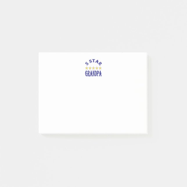 Post-it® Grand-père cinq étoiles (Devant)