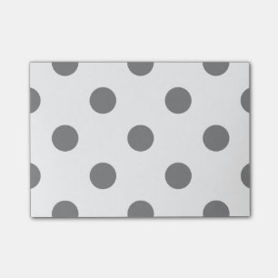 Post-it® Grand pois - gris sur le blanc
