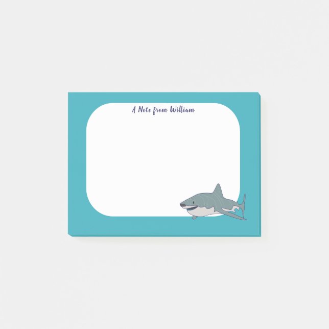 Post-it® Grand requin blanc Personnalisé (Devant)