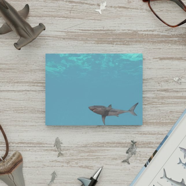 Post-it® Grande attaque de requin blanc Océan (Créateur téléchargé)