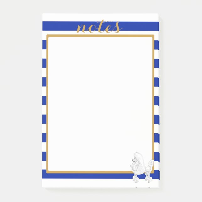 Post-it® Grandes notes de post-it chics de caniche (Devant)