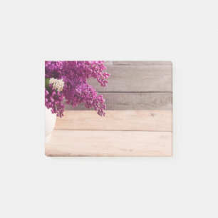 Post-it® grange rustique bois pays chic violet lilas