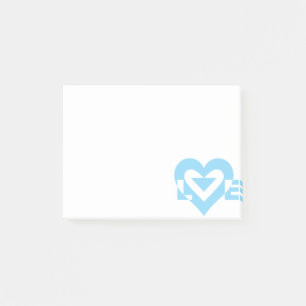 Post-it® Graphique d'amour cool, Bleu