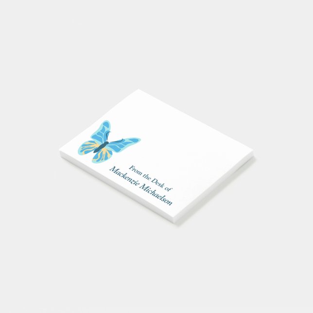 Post-it® Graphique de couleur personnalisée papillon (Incliné)