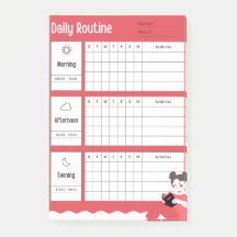 Graphique de routine quotidienne matin après-midi 