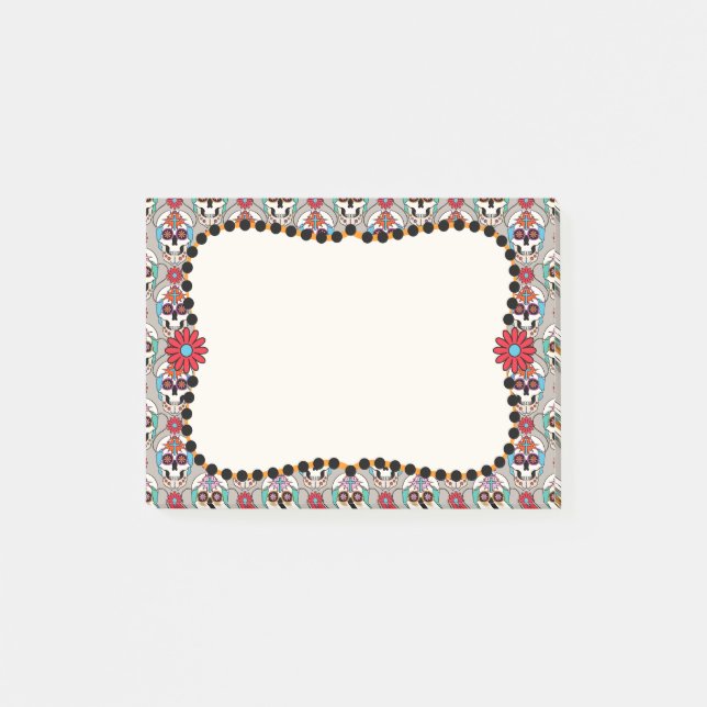 Post-it® Graphique des crânes de sucre (Devant)