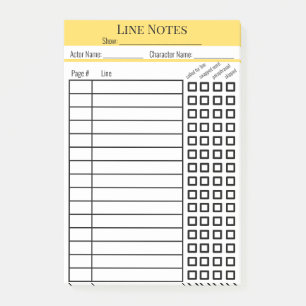 Post-it® Graphique Notes de ligne d'acteur