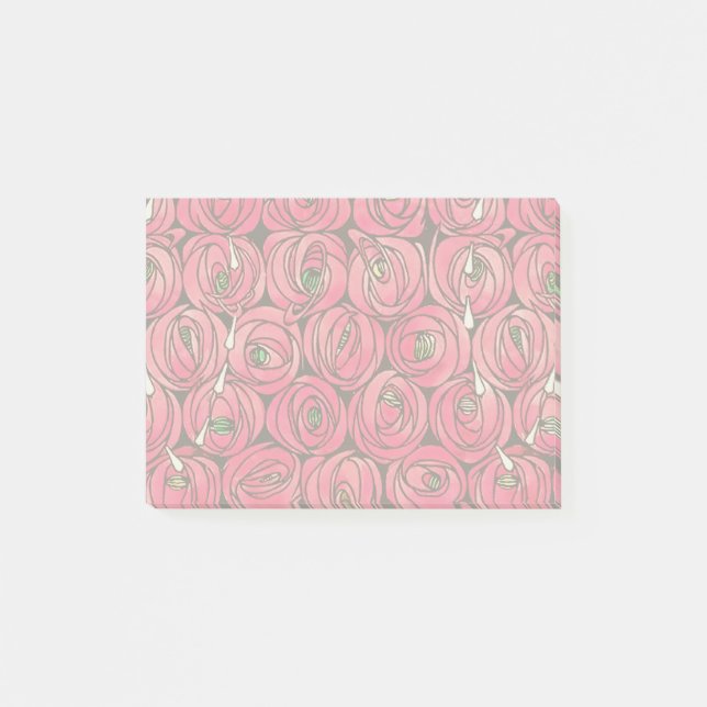 Post-it® Graphique rose Art Nouveau Rennie Macintosh (Devant)
