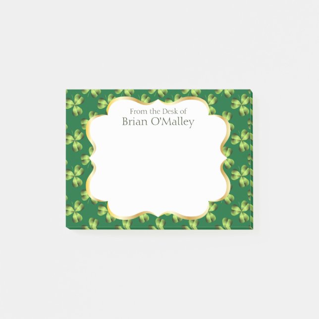 Post-it® Graphique shamrock à trois feuilles (Devant)