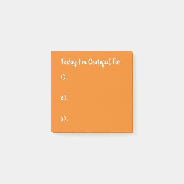Post-it® Gratitude blanche et orange simple (Devant)